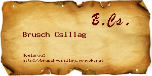 Brusch Csillag névjegykártya